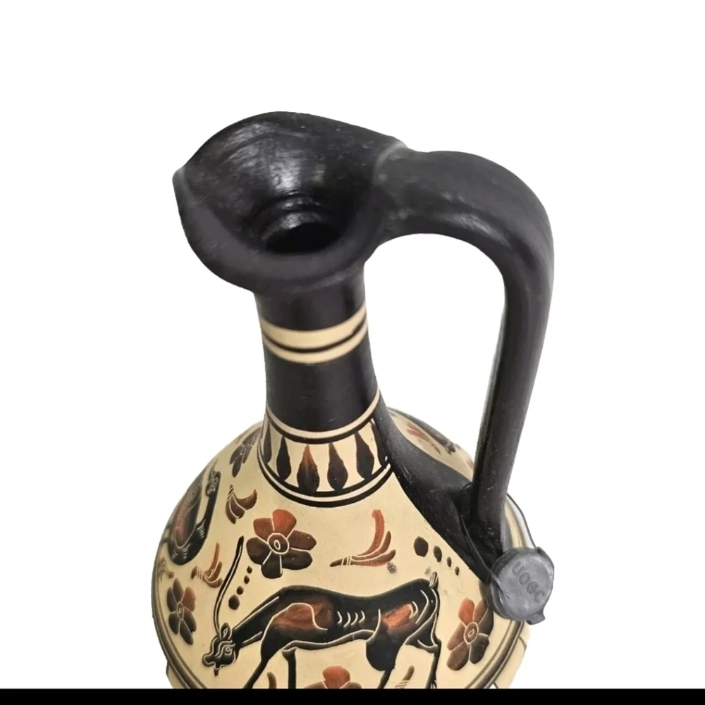 Vintage Ancient Greek Pitcher Vase Pottery  “Copy Corinthian Period